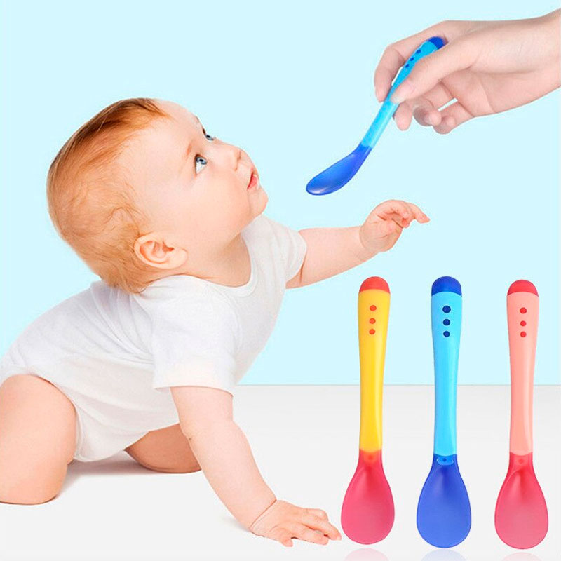 Cuchara y Tenedor Sensorial para Bebe en Bolsita (3 Colores