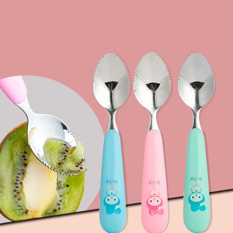 Cuchara y Tenedor para Bebe Met (Colores Surtidos) – Kael